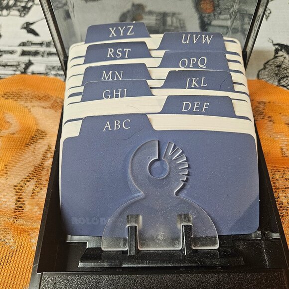 Vintage Rolodex S310C Covered Address Telephone Index Card File Petite Dividers - Picture 3 of 12